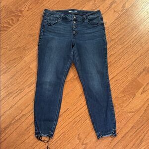 Old Navy, size 14, rockstar, super skinny, ankle, mid rise, button fly jeans